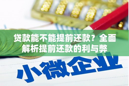 东至贷款能不能提前还款？全面解析提前还款的利与弊