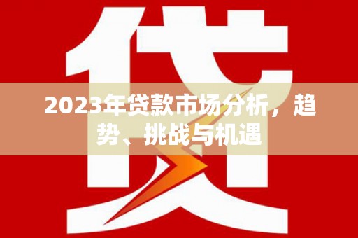 东至2023年贷款市场分析，趋势、挑战与机遇