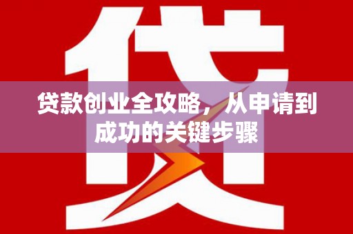 东至贷款创业全攻略，从申请到成功的关键步骤