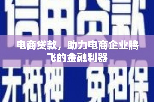 东至电商贷款，助力电商企业腾飞的金融利器
