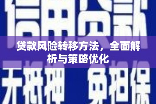 东至贷款风险转移方法，全面解析与策略优化