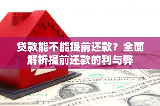 东至贷款能不能提前还款？全面解析提前还款的利与弊