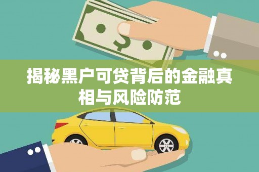东至揭秘黑户可贷背后的金融真相与风险防范