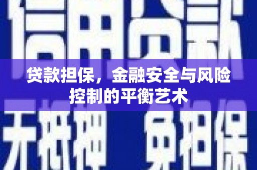 东至贷款担保，金融安全与风险控制的平衡艺术