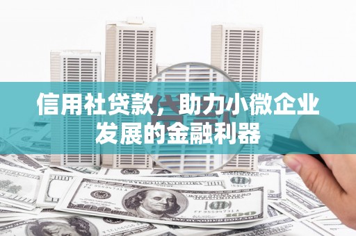 东至信用社贷款，助力小微企业发展的金融利器