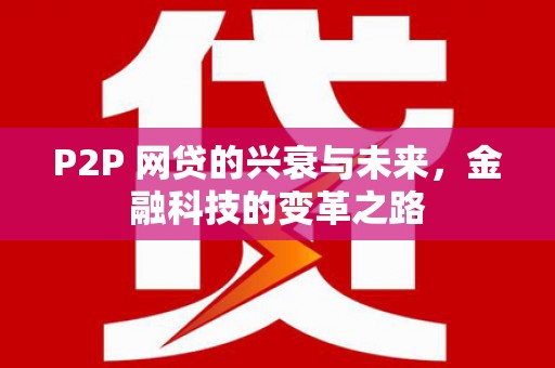东至P2P 网贷的兴衰与未来，金融科技的变革之路