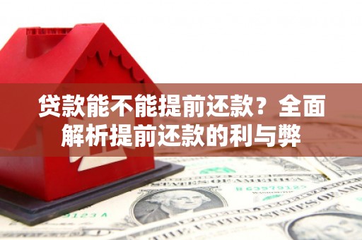 东至贷款能不能提前还款？全面解析提前还款的利与弊