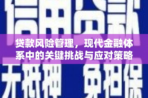 东至贷款风险管理，现代金融体系中的关键挑战与应对策略