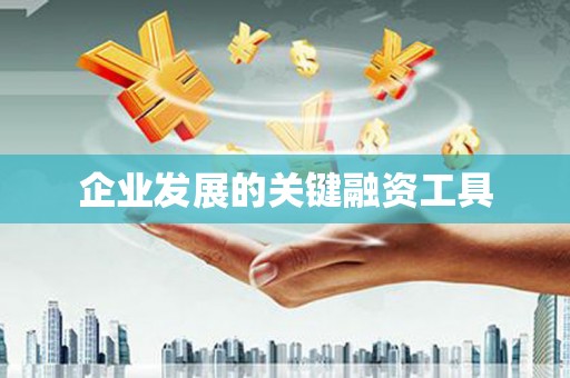 东至企业发展的关键融资工具