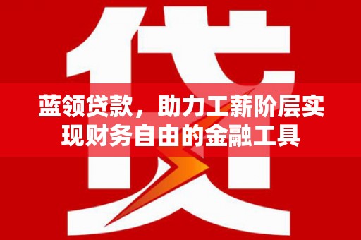东至蓝领贷款，助力工薪阶层实现财务自由的金融工具