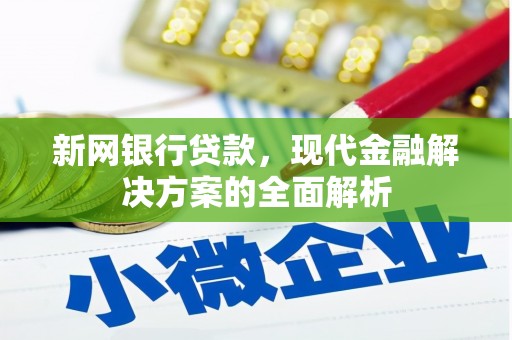 东至新网银行贷款，现代金融解决方案的全面解析