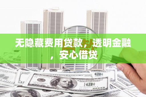 东至无隐藏费用贷款，透明金融，安心借贷