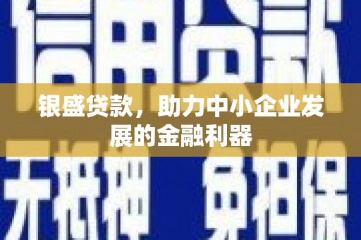 东至银盛贷款，助力中小企业发展的金融利器