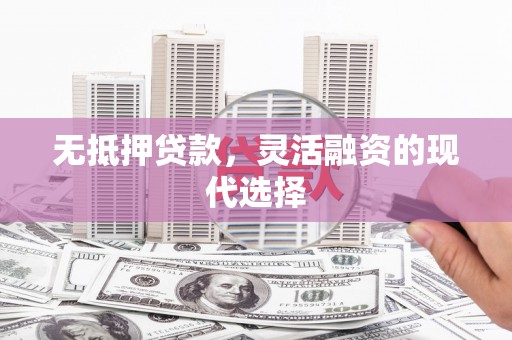 东至无抵押贷款，灵活融资的现代选择