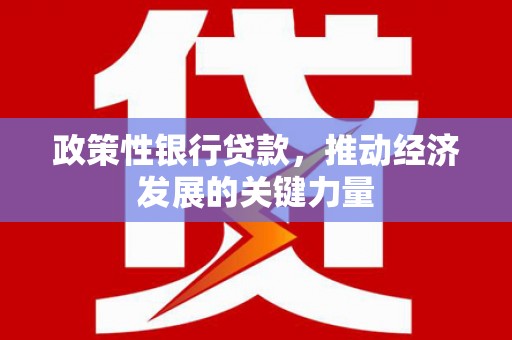 东至政策性银行贷款，推动经济发展的关键力量