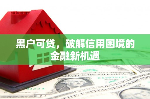 东至黑户可贷，破解信用困境的金融新机遇