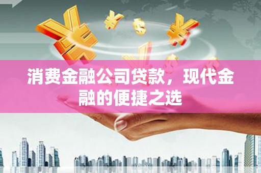 东至消费金融公司贷款，现代金融的便捷之选