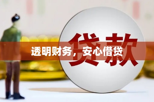 东至透明财务，安心借贷