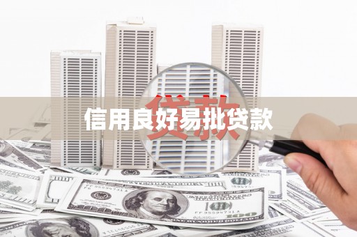 东至信用良好易批贷款
