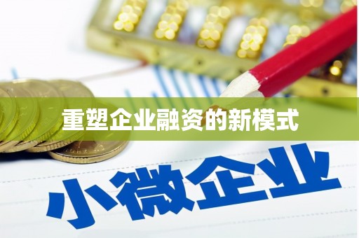 东至重塑企业融资的新模式