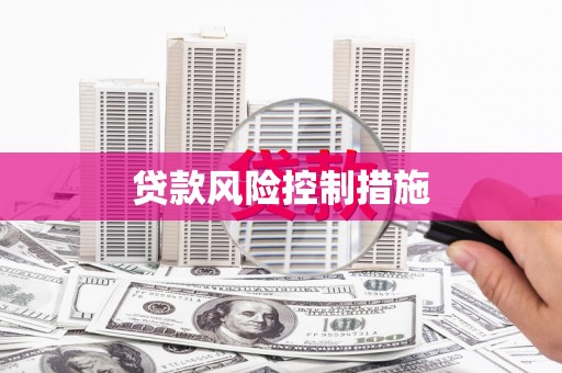 东至贷款风险控制措施