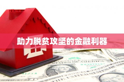 东至助力脱贫攻坚的金融利器