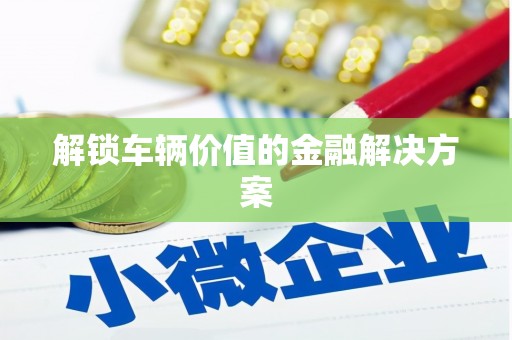 东至解锁车辆价值的金融解决方案