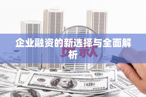 东至企业融资的新选择与全面解析