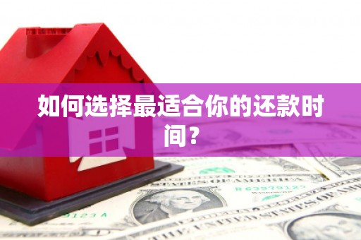 东至如何选择最适合你的还款时间？