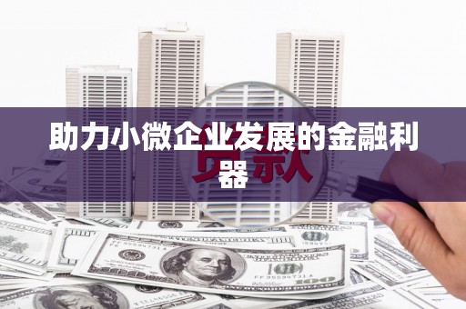 东至助力小微企业发展的金融利器