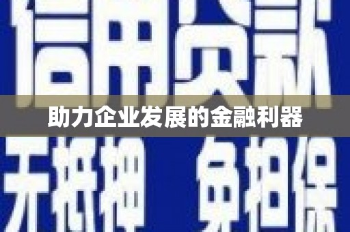 东至助力企业发展的金融利器