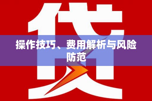 东至操作技巧、费用解析与风险防范