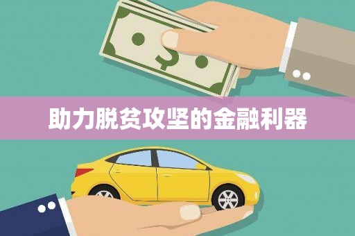 东至助力脱贫攻坚的金融利器